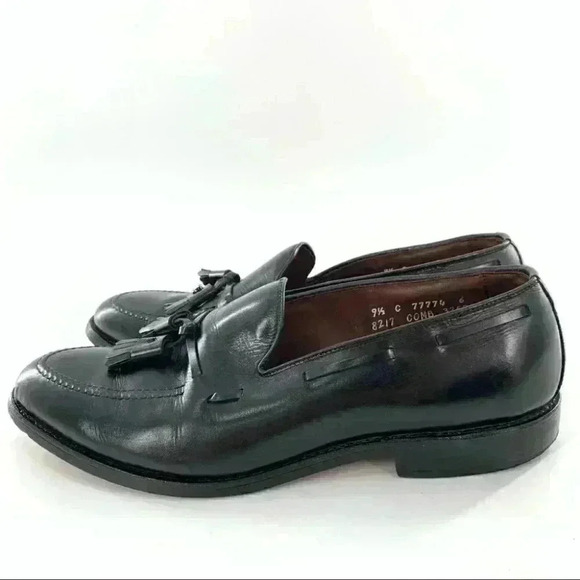 Allen Edmonds Grayson mean loafers size 9.5 black shell cordovan leather main image 6